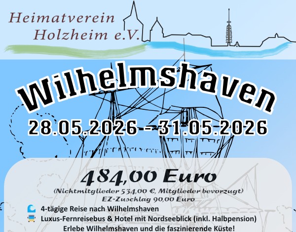 Jahresausflug 2026 nach Wilhelmshaven